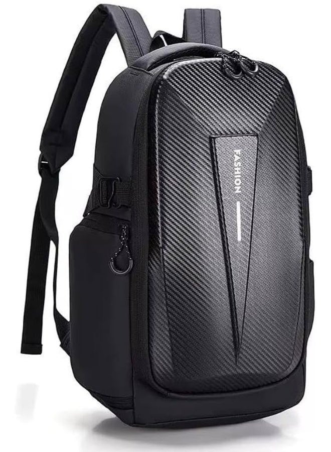 Motorcycle backpack, adjustable shoulder strap, black EVA outdoor riding belt bag (a1352)